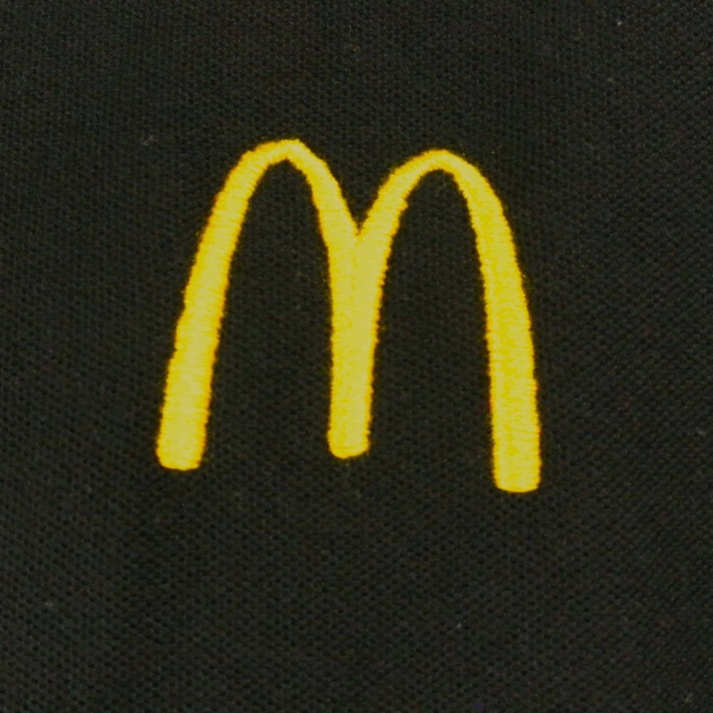 McDONALD'S Fast Food Employee Uniform Polo Shirt Black NEW Size L Large - Picture 8 of 11